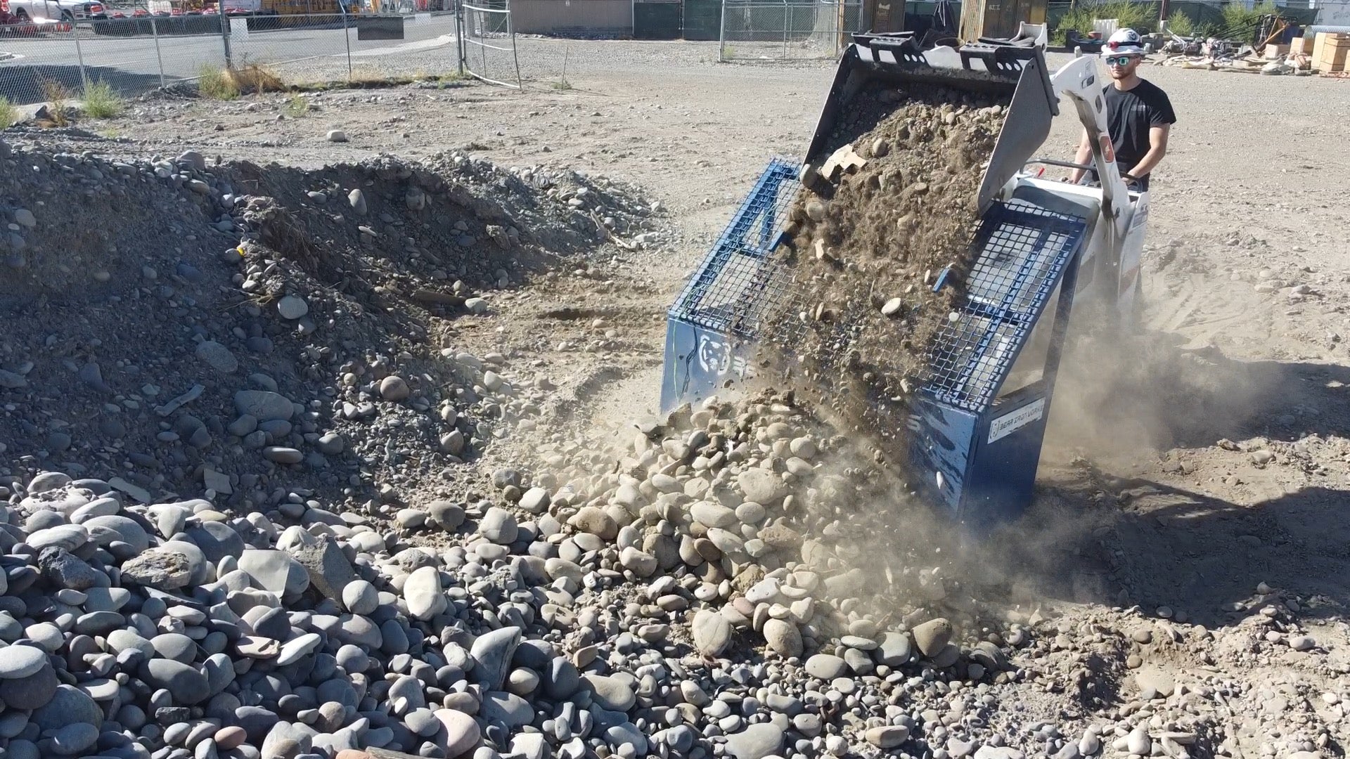 Rock Screen Rake Small Rock Screen for Yard Tractors